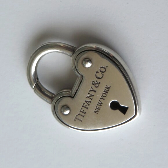 Tiffany's Heart Arc Lock Sterling Silver Charm Pendant - Picture 3 of 16